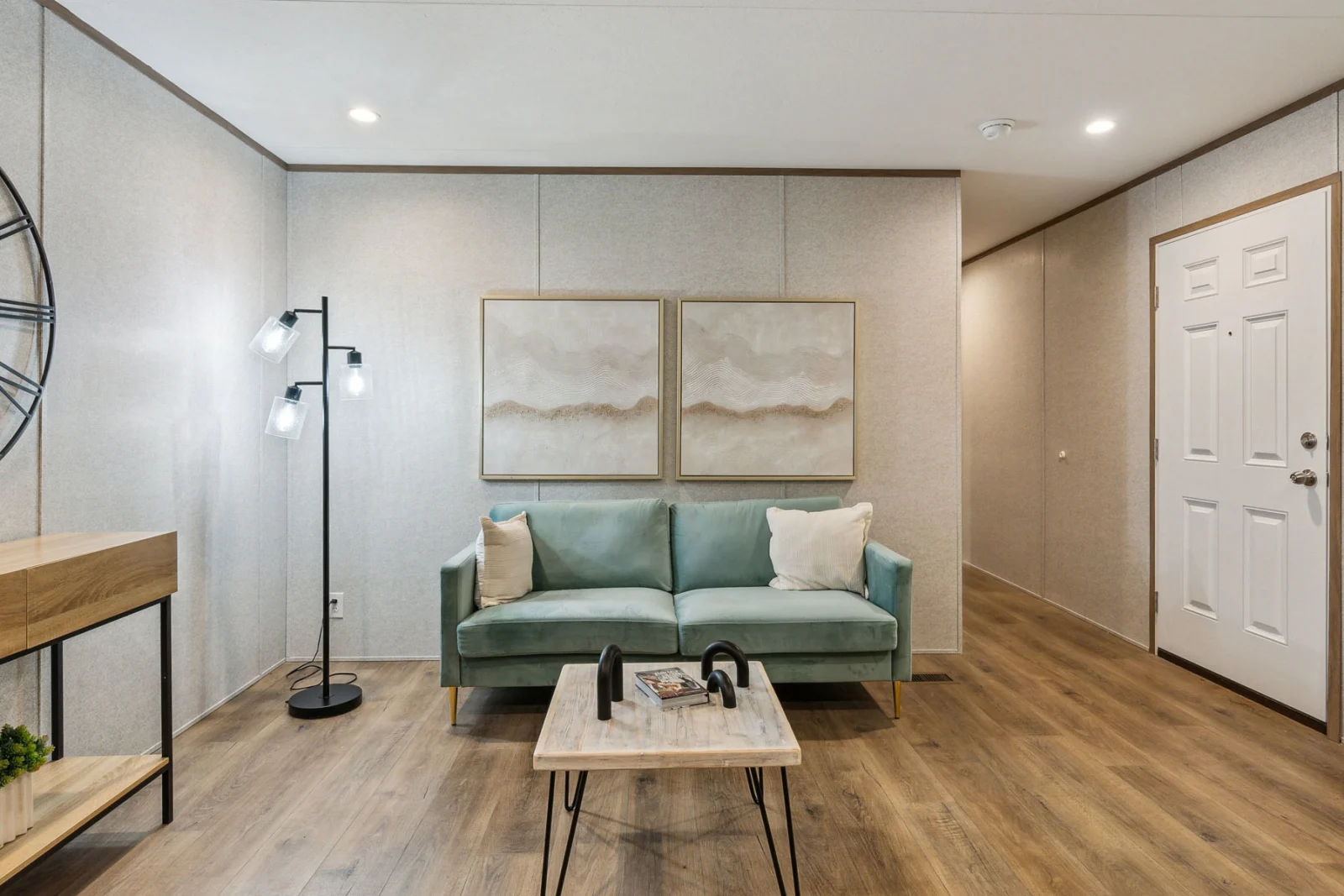 Living Room of The Vertex tiny home by Tiny Homes USA