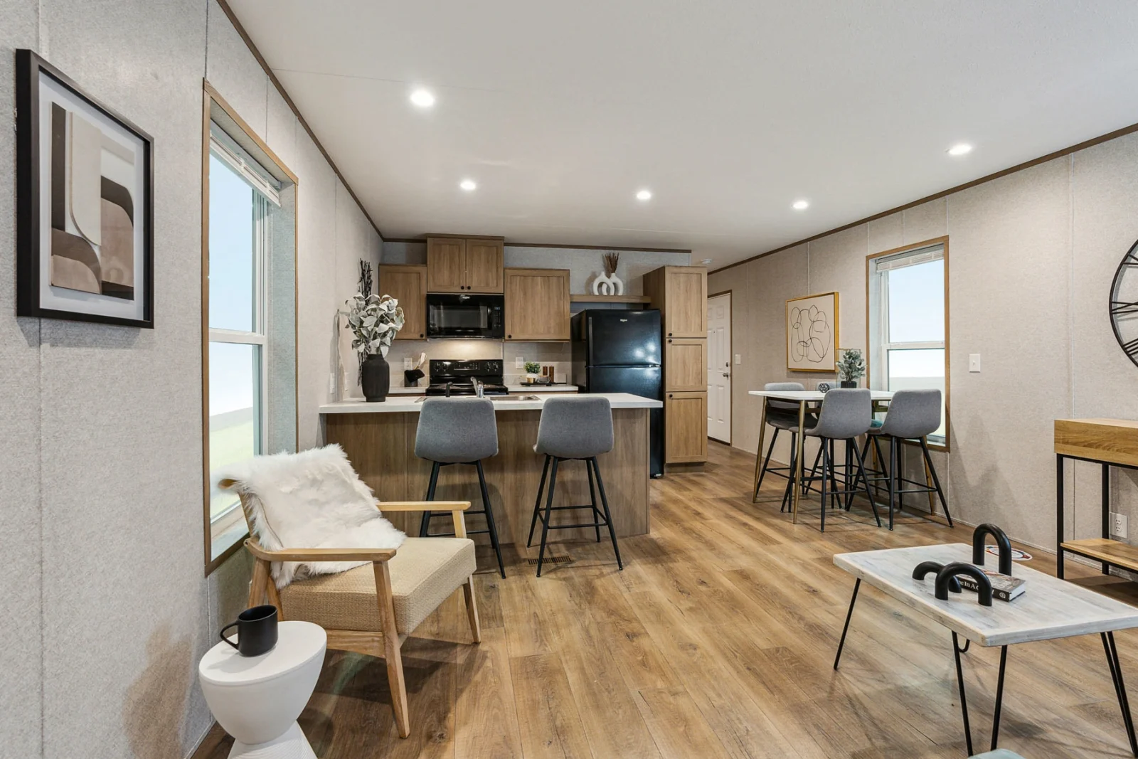 Living Room of The Vertex tiny home by Tiny Homes USA