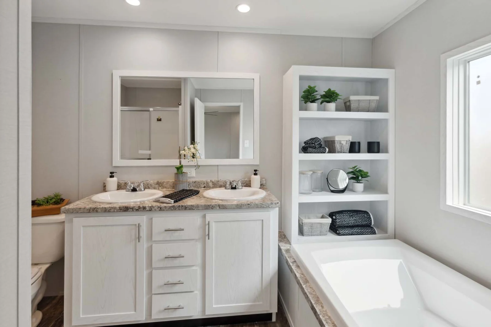 Primary Bathroom of The Hudson tiny home by Tiny Homes USA