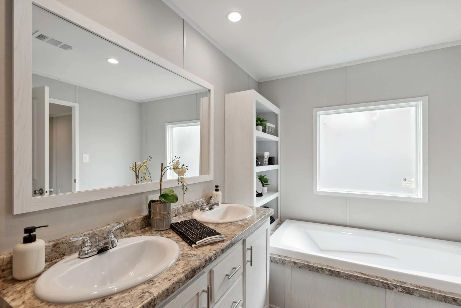 Primary Bathroom of The Hudson tiny home by Tiny Homes USA
