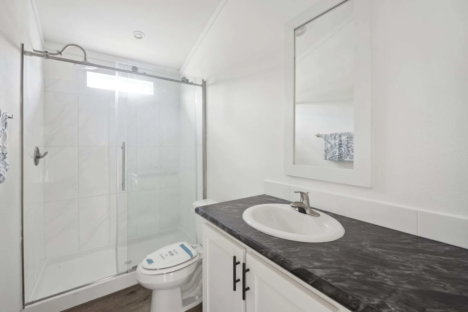 Bathroom of The Black/W Casablanca tiny home by Tiny Homes USA