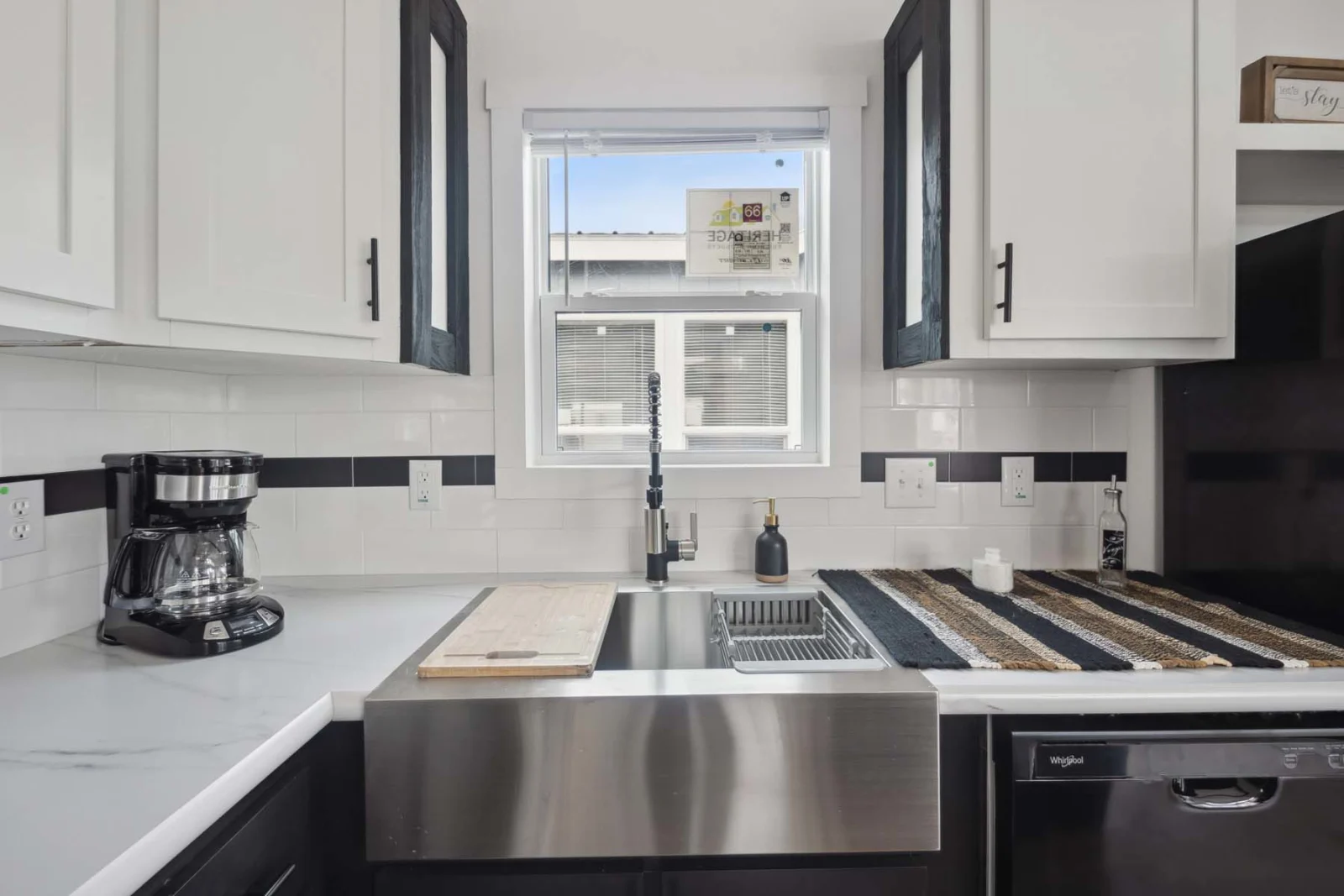 Kitchen of The Black/W Casablanca tiny home by Tiny Homes USA