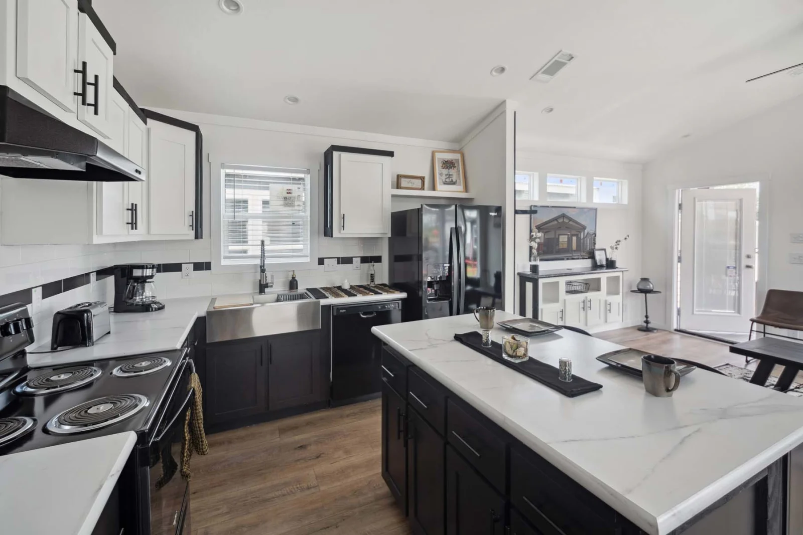 Kitchen of The Black/W Casablanca tiny home by Tiny Homes USA