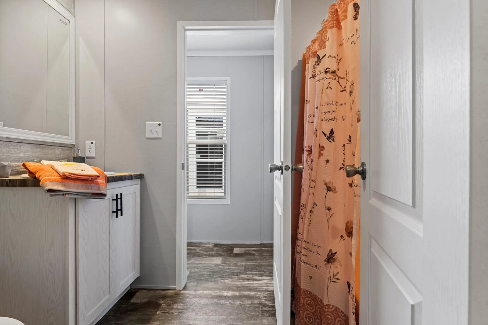 Bathroom of The Frenchman tiny home by Tiny Homes USA