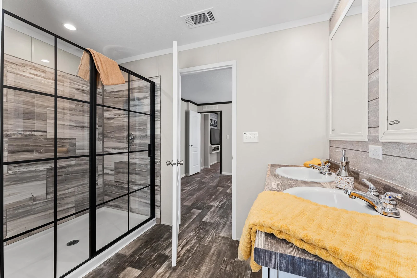 Primary Bathroom of The Frenchman tiny home by Tiny Homes USA